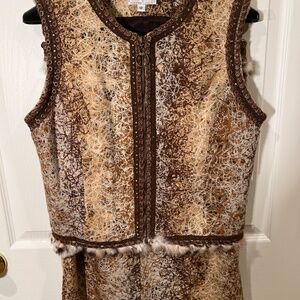 Designer Novelty Vest and Skirt - NEW